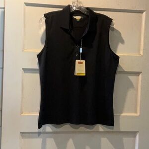 NWT Greg Norman “Play Dry” black, sleeveless top from Haggin Oaks Golf Complex
